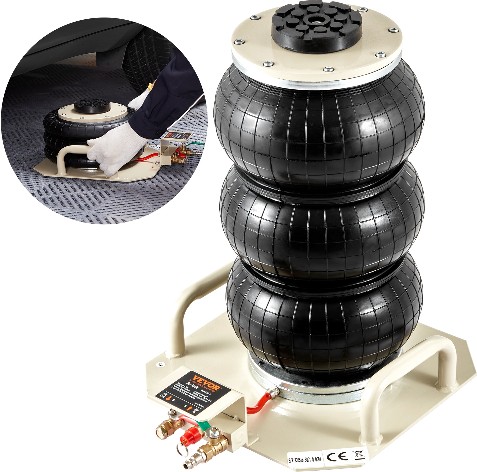 Black 3-Ton Steel Air/Hydraulic Air lift