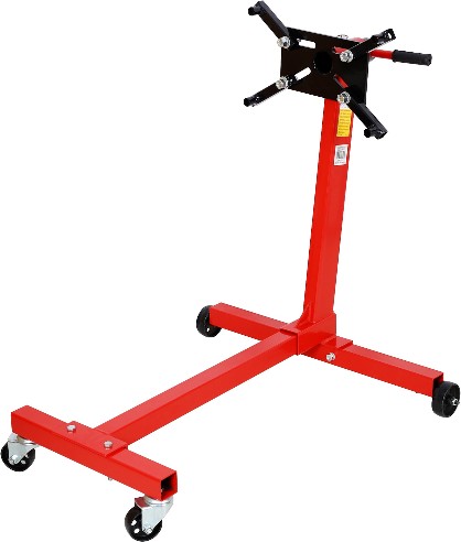 1000Lbs Red Folding Engine Stand Vehicle Engine Block Stand Steel Ratating Head