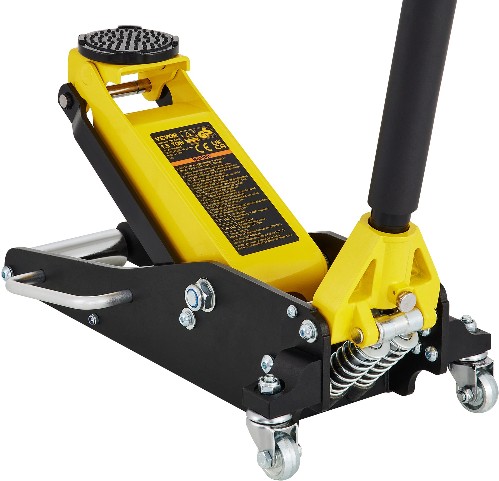 Yellow 1.5-Ton Steel Hydraulic Floor jack