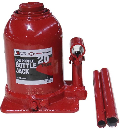 Red 20-Ton Steel Manual Bottle jack