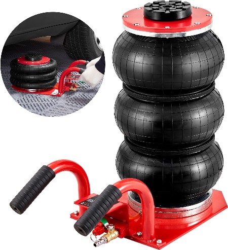 Black 3-Ton Steel Air/Hydraulic Air lift
