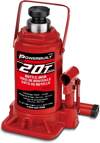 Red 20-Ton Steel Hydraulic Bottle jack