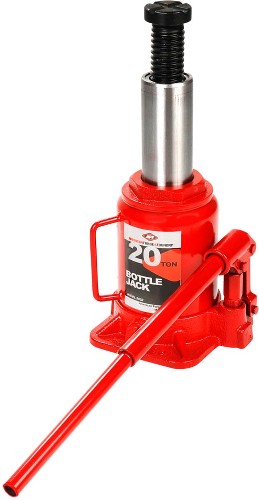 Red 20-Ton Steel Manual Bottle jack