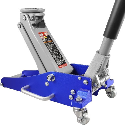 Blue 1.5-Ton Aluminum/Steel Manual hydraulic Floor jack