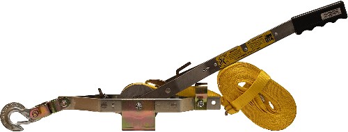 Heavy-Duty Metal Puller with Flexible Strapping Material, Precision-Cast Aluminum Ratchet Wheel, Non-Slip Grip