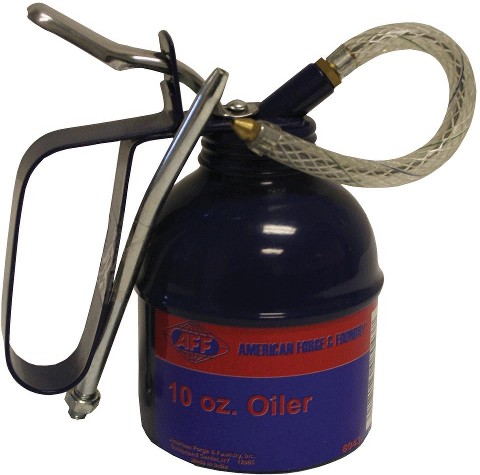 10 -oz Lubrication Oil Can with 4 In. Straight and Flexible Spouts