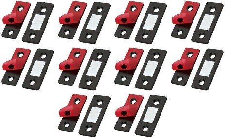 41-mm Black Magnetic catch Cabinet Latch 10 -Pack