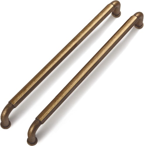 7-9/16-in , 192mm Center to Center Antique Brass Cylindrical Handle Drawer Pull 6 -Pack