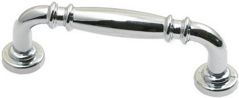 Traditional 3-in , 76mm Center to Center Chrome Dual Mount Cylindrical Handle Drawer Pulls