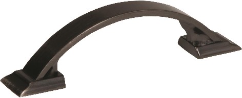 Candler 3-in , 76mm Center to Center Gunmetal Arch Handle Drawer Pull