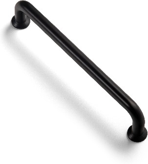 5-1/16-in , 128mm Center to Center Matte Black Cylindrical Handle Drawer Pull 12 -Pack