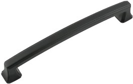 Bridges 6-5/16-in , 160mm Center to Center Matte Black Rectangular Handle Drawer Pull 10 -Pack