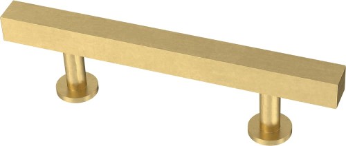 Gunnar 3-in , 76mm Center to Center Satin Gold Square Bar Drawer Pulls
