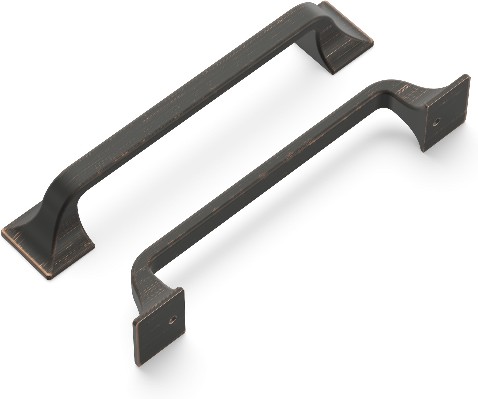 Forge 5-1/16-in , 128mm Center to Center Vintage Bronze Rectangular Handle Drawer Pull 10 -Pack