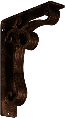 Orleans 7.5-in x 2-in x 10-in Antique copper Wrought iron Countertop support bracket