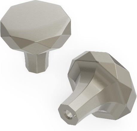 Karat 1-1/4-in Satin Nickel Round Contemporary Cabinet Knob 10 -Pack