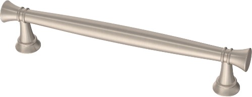 Isidore 5-1/16-in , 128mm Center to Center Satin Nickel Cylindrical Bar Drawer Pull