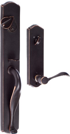 Ridgecrest Mountain Wasatch Vintage Bronze Exterior Single-Cylinder Deadbolt and Keyed Entry Door Handleset