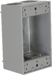 Bell 1 -Gang Aluminum Weatherproof New work/Old work Rectangular Electrical Box
