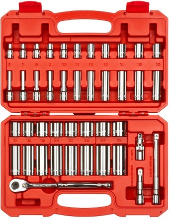 3/8-in Drive Metric Shallow/Deep Socket Set 43 -Pieces