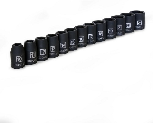 15-Piece 1/2-in Drive Set 6-point Impact Socket Set