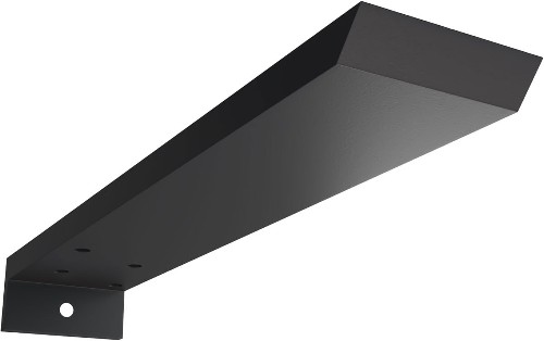 Hidden Floating Steel Heavy Duty Bracket w/Flange 12-in x 2.5-in x 1.5-in Powder-coated Steel Countertop support bracket