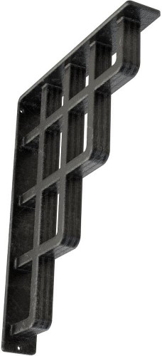 Diane 12-in x 2-in x 15-in Gray Wrought iron Countertop support bracket