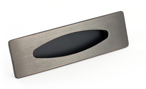 3-3/4-in , 96mm Center to Center Brushed Oil-Rubbed Bronze Rectangular Recessed Drawer Pull