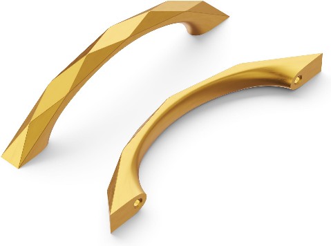 Karat 3-3/4-in , 96mm Center to Center Brushed Golden Brass Arch Handle Drawer Pull 10 -Pack