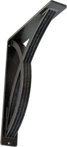 Miller 10-in x 2-in x 12-in Gray Wrought iron Mounting bracket