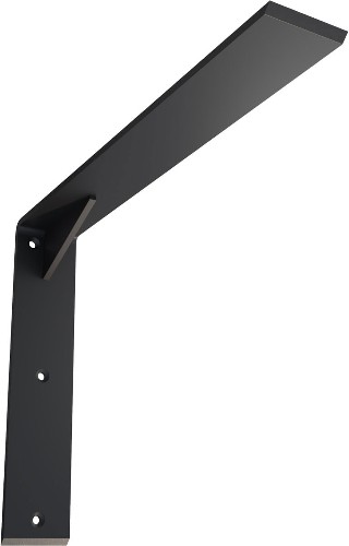 Countertop Support Steel Heavy Duty Bracket w/Gusset 16-in x 2.5-in x 12-in Powder-coated Steel Countertop support bracket