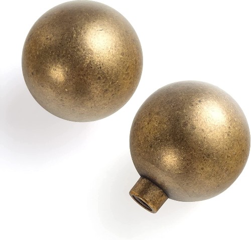 1-1/5-in Antique Brass Round Classic Cabinet Knob 6 -Pack