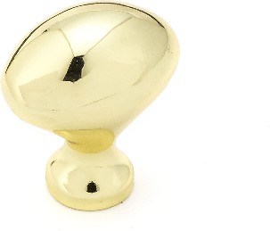 Olinville 1-3/16-in Brass Oval Traditional Cabinet Knob