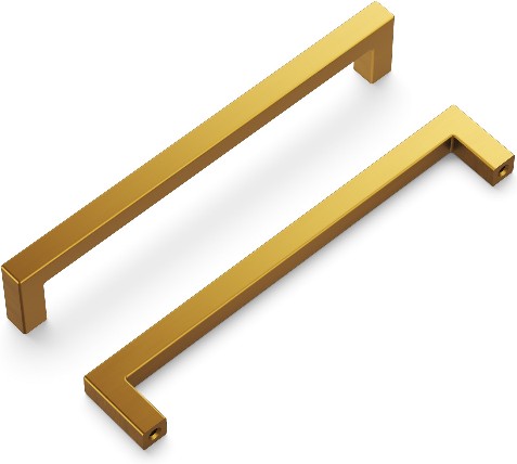 Skylight 6-5/16-in , 160mm Center to Center Brushed Golden Brass Rectangular Handle Drawer Pull 10 -Pack