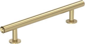 Radius 5-1/16-in , 128mm Center to Center Golden Champagne Cylindrical Bar Drawer Pull