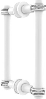 White 8-in Hinged shower door Handle