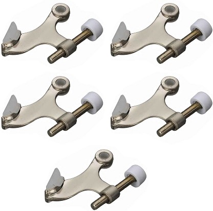 2-3/5-in Satin nickel Hinge pin Door Stop 5 -Pack