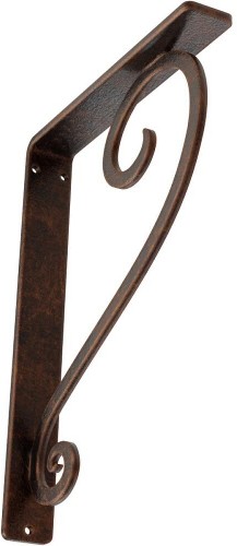 Edwards 7.5-in x 1.5-in x 10-in Antique copper Wrought iron Mounting bracket