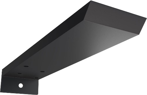 Hidden Floating Steel Heavy Duty Bracket w/Flange 10-in x 2.5-in x 1.5-in Powder-coated Steel Countertop support bracket