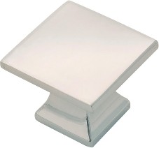 Studio Polished Nickel Square Transitional Cabinet Knob 10 -Pack