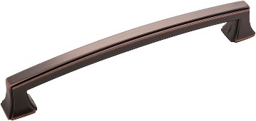 Bridges 6-5/16-in , 160mm Center to Center Oil-Rubbed Bronze Highlighted Rectangular Handle Drawer Pulls 10 -Pack