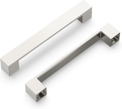 Dash 5-1/16-in , 128mm Center to Center Satin Nickel Rectangular Handle Drawer Pull 10 -Pack