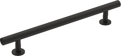 Radius 6-5/16-in , 160mm Center to Center Matte Black Cylindrical Bar Drawer Pulls