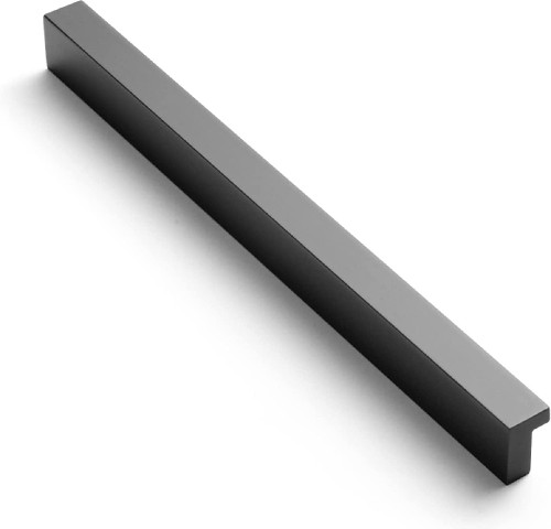 6-5/16-in , 160mm Center to Center Matte Black Rectangular Finger Drawer Pull 12 -Pack