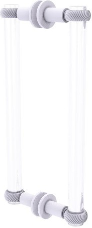 White 12-in Hinged shower door Handle