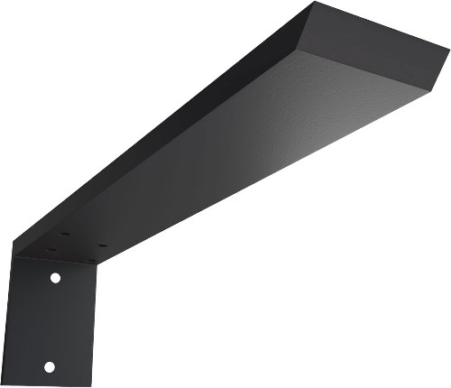 Hidden Support Steel Heavy Duty Bracket w/Back Plate 14-in x 2.5-in x 4-in Powder-coated Steel Countertop support bracket