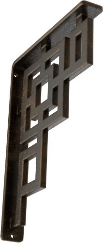 Eris 7.5-in x 1.5-in x 10-in Antique brass Wrought iron Mounting bracket