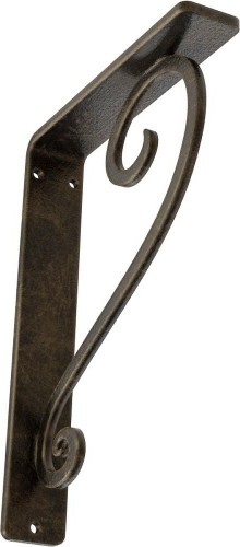 Edwards 5.5-in x 1.5-in x 8-in Antique gold Wrought iron Mounting bracket