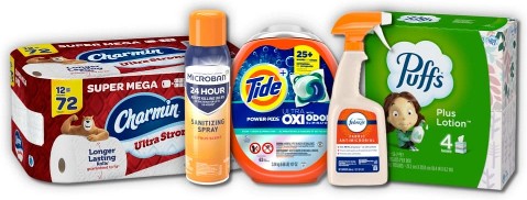 Cold & Flu Microban, Puffs, and Febreze Sanitizing Spray