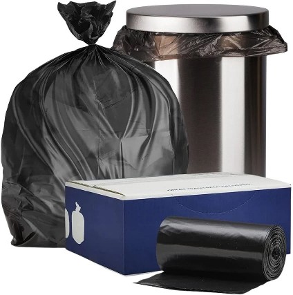 33-Gallon Scent free Black Indoor Plastic Kitchen Twist Tie Trash Bag 250 -Count